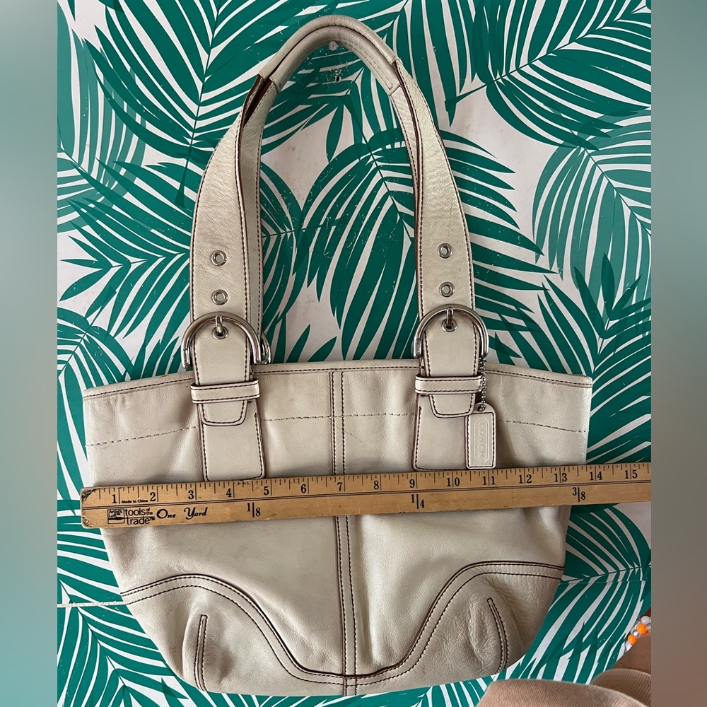Vintage white Coach soho leather satchel handbag model 9544 - Picture 13 of 13